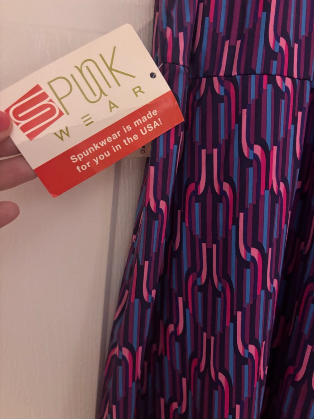 NWT- Spunkwear Charleston line Sleevless Patterned Halter Midi Dress - Picture 3 of 5